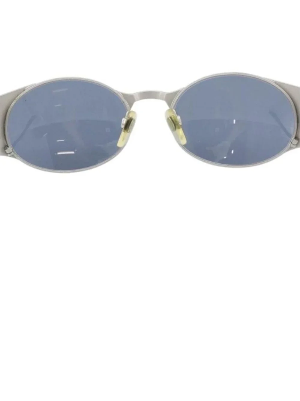 CHANEL Sunglasses metal Silver CC Auth 181482